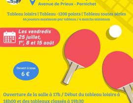 illustration Tournois de tennis de table été 2025