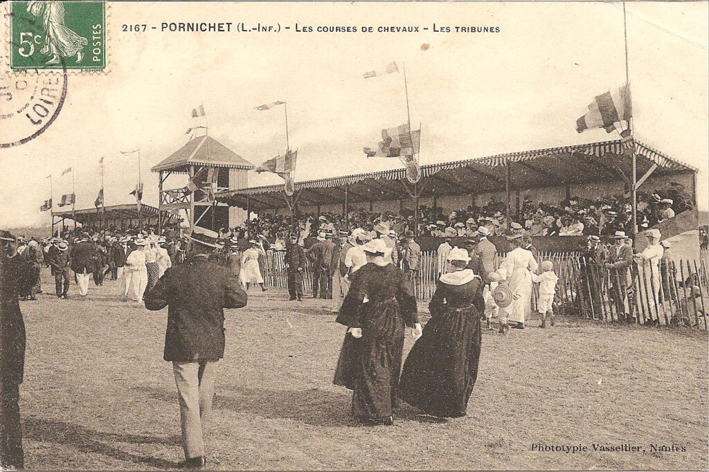 photo noir et blanc hippodrome de Pornichet